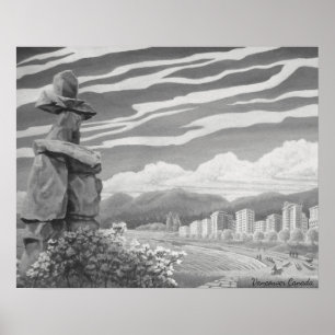Vancouver Art Posters Vancouver Inukshuk Prints