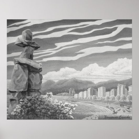 Vancouver Art Posters Vancouver Inukshuk Prints (Voorkant)