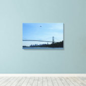 Vancouver Art Print Lions Gate Cityscape Canvas (Insitu (Houten vloer))