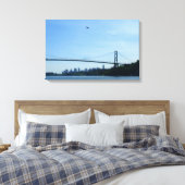 Vancouver Art Print Lions Gate Cityscape Canvas (Insitu (Slaapkamer))