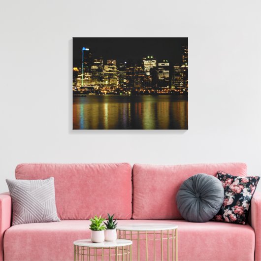 Vancouver Art Print Vancouver Cityscape Canvas (Insitu (Woonkamer))