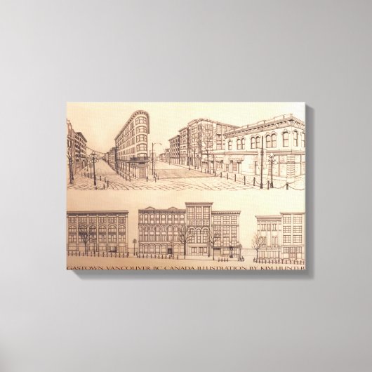 Vancouver Art Print Vancouver Gastown Art Canvas (Voorkant)
