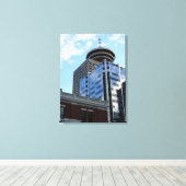 Vancouver Art Print Vancouver Gastown Art Canvas (Insitu (Houten vloer))