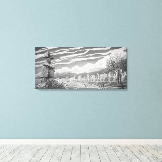 Vancouver Art-Prints Vancouver-Prints Canvas Afdruk (Insitu (Houten vloer))