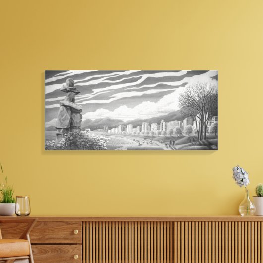 Vancouver Art-Prints Vancouver-Prints Canvas Afdruk (Insitu (Woonkamer))