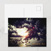 Vancouver, B.C. Sunset Briefkaart (Voorkant / Achterkant)