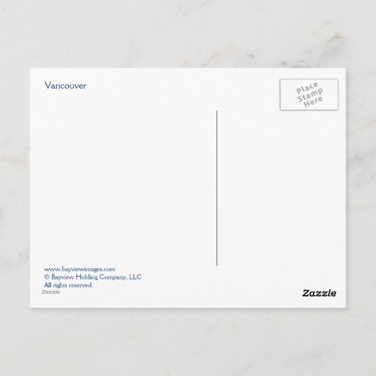 Vancouver, BC Briefkaart (Achterkant)