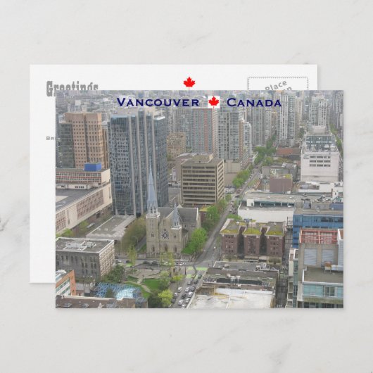 Vancouver BC Canada Briefkaart (Voorkant / Achterkant)