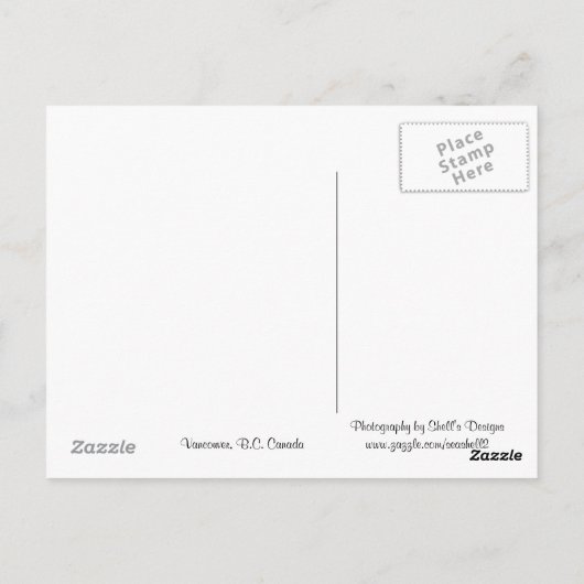 Vancouver, BC Canada Briefkaart (Achterkant)