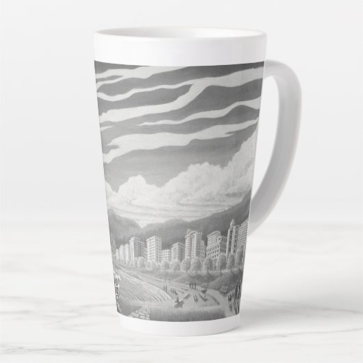 Vancouver BC Canada Coffee Cups Mokken en bril (Rechterhoek)