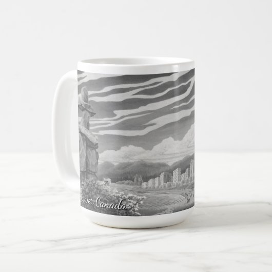 Vancouver BC Canada Coffee Cups Mokken en bril (Voorkant links)