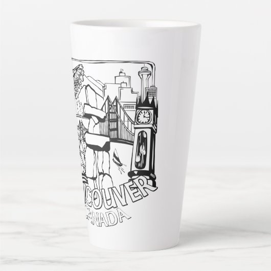 Vancouver BC Canada Coffee Cups Mokken en bril (Voorkant)