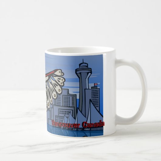 Vancouver BC Canada Coffee Cups Mokken en bril (Rechts)