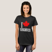 Vancouver BC Canada Maple Leaf Canadian Flag Pride T-shirt (Voorkant volledig)