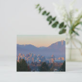 Vancouver BC Downtown Cityscape bij Sunset Panoram Briefkaart (Staand voorkant)