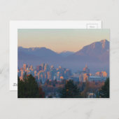 Vancouver BC Downtown Cityscape bij Sunset Panoram Briefkaart (Voorkant / Achterkant)