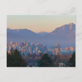 Vancouver BC Downtown Cityscape bij Sunset Panoram Briefkaart