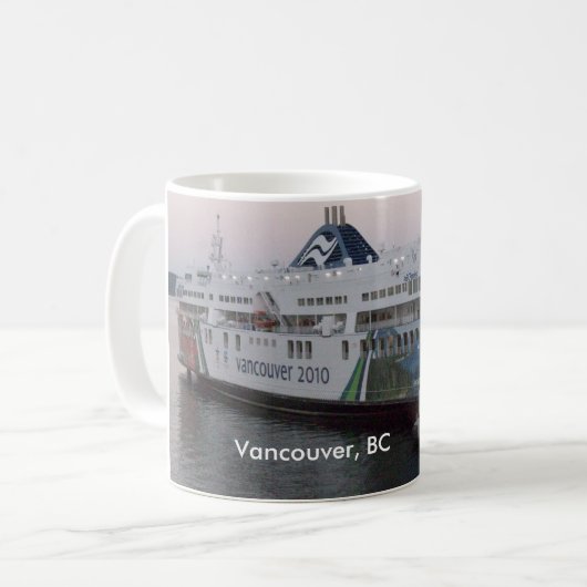 Vancouver, BC ferry souvenir koffiebeker Koffiemok (Voorkant links)