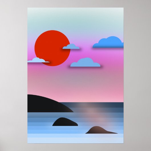 Vancouver BC kustzicht Poster (Voorkant)