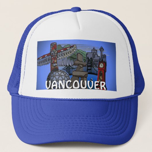 Vancouver BC Petten Souvenir Petten & Trucker Hats (Voorkant)