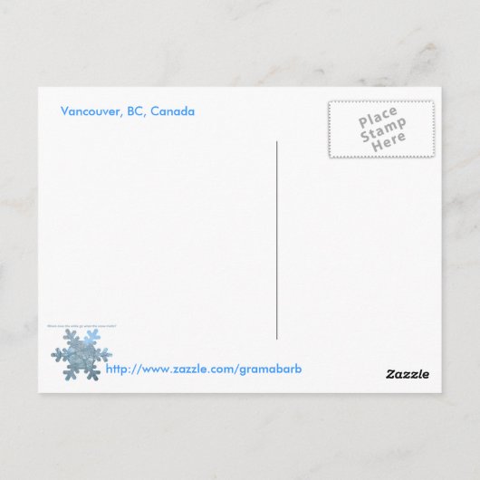 Vancouver, BC Skyline Briefkaart (Achterkant)