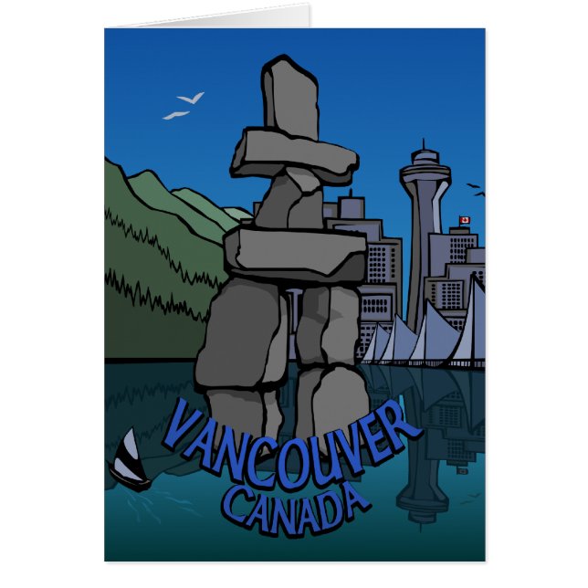 Vancouver BC Souvenir Art-Kaarten Gepersonaliseerd (Voorkant)
