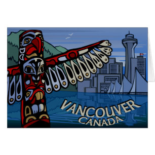 Vancouver BC Souvenir Kaarten Totem Pole Art Kaart