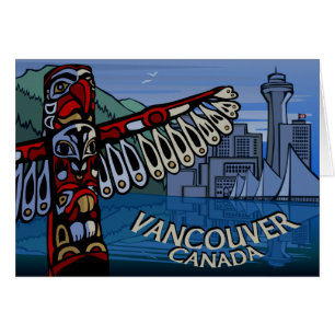 Vancouver BC Souvenir Kaarten Totem Pole Art Kaart