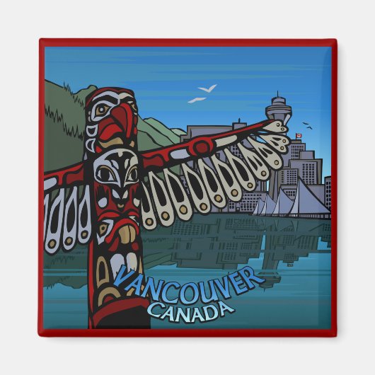 Vancouver BC Souvenir Magnets Vancouver Gifts Magneet (Voorkant)