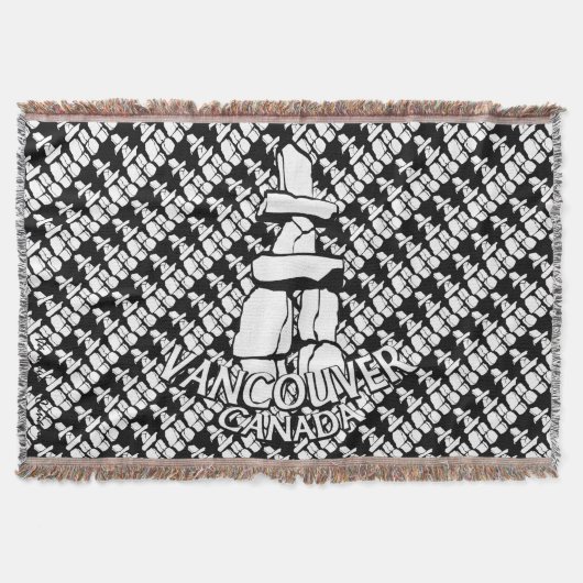 Vancouver Blanket Vancouver Inukshuk Souvenir Gift Deken (Voorkant)