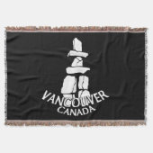 Vancouver Blanket Vancouver Inukshuk Souvenir Gift Deken (Voorkant)
