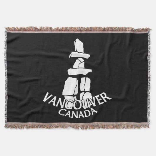 Vancouver Blanket Vancouver Inukshuk Souvenir Gift Deken (Voorkant)