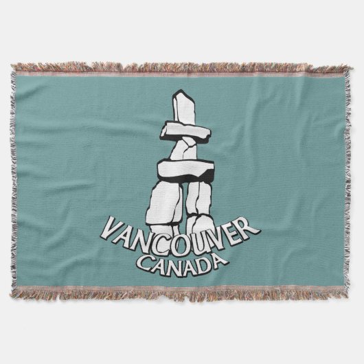 Vancouver Blanket Vancouver Inukshuk Souvenir Gift Deken (Voorkant)