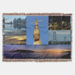 Vancouver Blanket Vancouver Landmark Souvenir Gift Deken