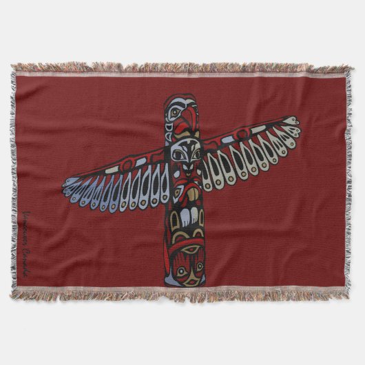 Vancouver Blanket Vancouver Totem Pole Souvenirs Deken (Voorkant)