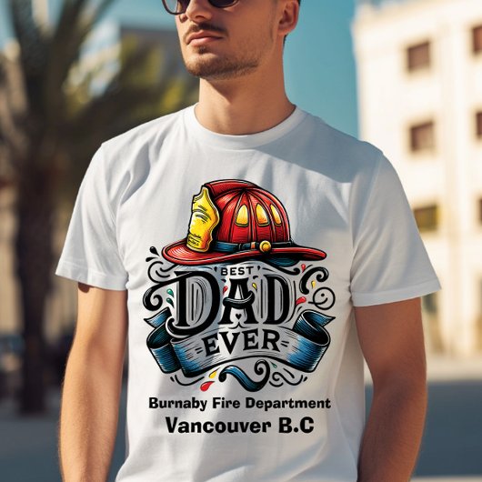 Vancouver brandweerman familie embleem t-shirt