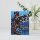 Vancouver Briefkaarten Totem Pole & Landmarks Card (Staand voorkant)