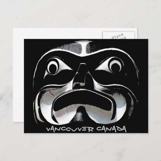 Vancouver Briefkaarten Totem Pole & Landmarks Kaar (Voorkant / Achterkant)