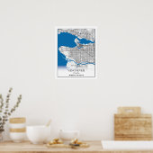 Vancouver British Columbia Canada Travel City Map Poster (Keuken)