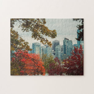 Vancouver British Columbia City Skyline Autumn Legpuzzel