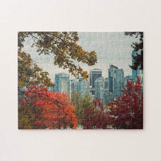 Vancouver British Columbia City Skyline Autumn Legpuzzel (Horizontaal)