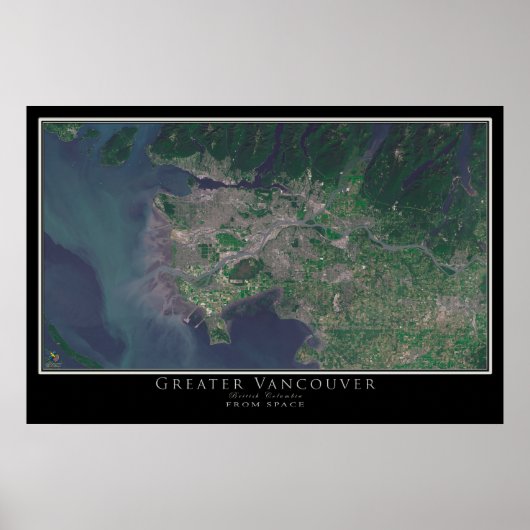 Vancouver British Columbia Satellite Poster (Voorkant)