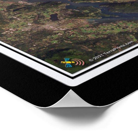 Vancouver British Columbia Satellite Poster Map (Hoek)