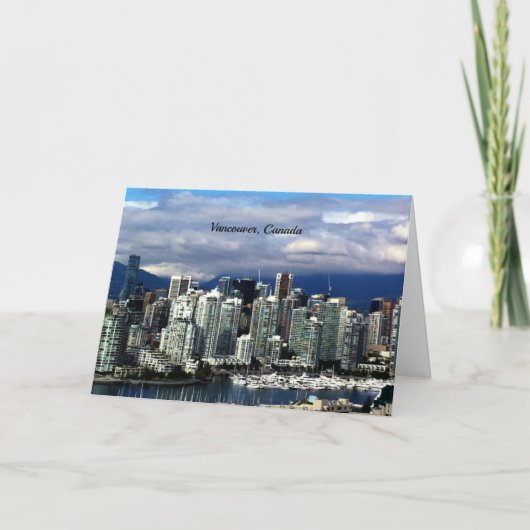 Vancouver, Brits Columbia, Canada cityscape Kaart (Voorkant)