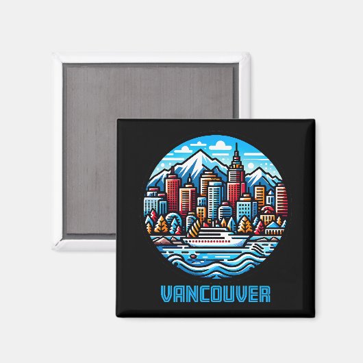Vancouver Brits-Columbia Canada Magneet (Voorkant / Achterkant)