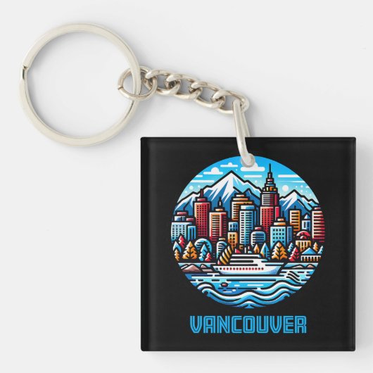 Vancouver Brits-Columbia Canada Sleutelhanger (Voorkant)