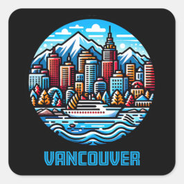 Vancouver Brits-Columbia Canada Vierkante Sticker