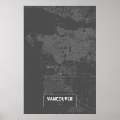 Vancouver, Brits Columbia (zwart wit) Poster (Voorkant)