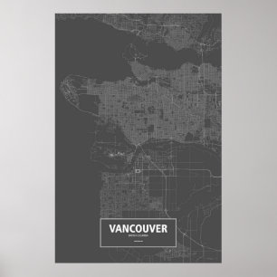 Vancouver, Brits Columbia (zwart wit) Poster