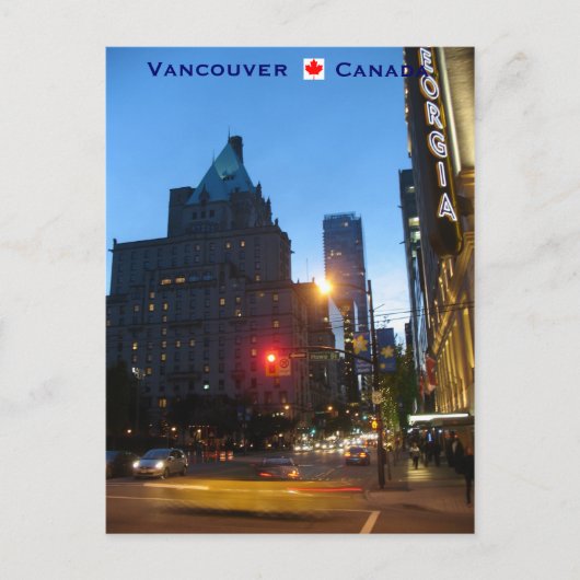 Vancouver by Night Briefkaart (Voorkant)